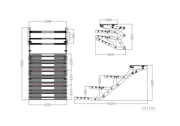 Выдвижные лестницы Campfort Steps 1