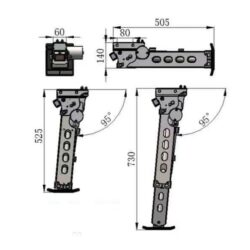 Фото &mdash; Откидные опоры Campfort Stabilizer Jack с электроприводом 1